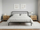 Bedside Table 2 pcs Natural 40 x 33 x 46 cm Solid Mango Wood 4018843