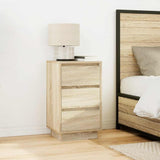 Bedside Cabinet with LED Lights Sonoma Oak 38x34x65 cm 861303