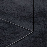 ZNTS Rug OVIEDO Short Pile Black Ø 120 cm 375567