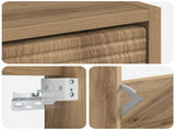 Wall-Mounted Shoe Cabinet HAARLEM 71 x 17 x 86 cm Artisan Oak 896864