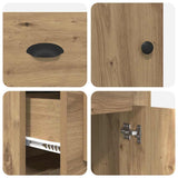 Desk with Cabinet Artisan Oak Engineered Wood 3402678