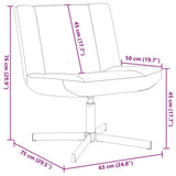 Swivel Chair Cream 63 x 75 x 76 cm Sheepskin 42007335