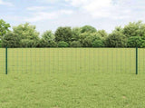Welded Wire Fence 25 x 0.6 m PVC-Coated Steel Green 3336020