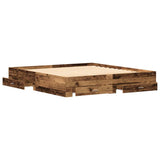 Bed Frame with Drawers Old wood 180 x 200 cm Engineered wood 3333960
