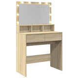 Dressing Table with LED Sonoma Oak 80x41x134.5 cm 848187