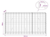 Gabion with 5 mm Wire and 10x10 cm Mesh 150x50x100 cm 3465213