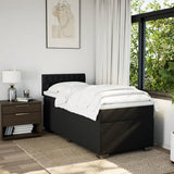 Box Spring Bed with Mattress Black 90x200 cm Fabric 3285780