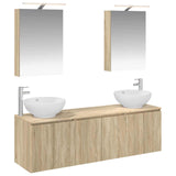 Bathroom Cabinet Set 5 pcs Sonoma Oak Engineered Wood 3406473