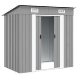 Garden Shed Grey Metal 42982