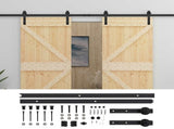 Sliding Door 2 pcs 80 x 210 cm Solid Pine Wood 3444875