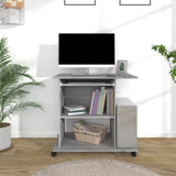 ZNTS Computer Desk Grey Sonoma 80x50x75 cm Engineered Wood 815544