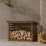 ZNTS Firewood Rack Honey Brown 108x73x79 cm Solid Wood Pine 822230