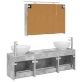 Bathroom Furniture Set 4 pcs Concrete Grey 3406938