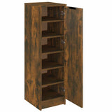 Shoe Cabinet Smoked Oak 30x35x100 cm Engineered Wood 817105