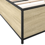 ZNTS Bed Frame without Mattress Sonoma Oak 120x190 cm Small Double 3279863