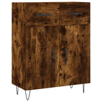 Highboard Smoked Oak 69.5x34x180 cm Engineered Wood 3198182