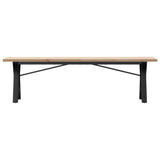 ZNTS Coffee Table Y-Frame 160x40x45.5 cm Solid Wood Pine and Steel 3282778