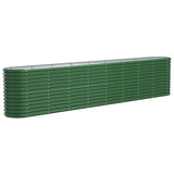 ZNTS Garden Raised Bed Powder-coated Steel 332x40x68 cm Green 318908