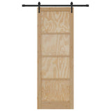 Sliding Door ORKDAL Natural 83 x 232 cm Solid Pine Wood 3445598