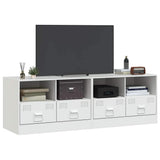 TV Cabinets 2 pcs White 67x39x44 cm Steel 841750