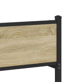 Metal Bed Frame without Mattress Sonoma Oak 75x190 cm Small Single 4007894