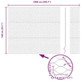 Hexagon Fence Green 1.4 x 10 m Steel 42005355