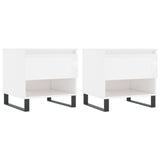 Coffee Tables 2 pcs High Gloss White 50x46x50 cm Engineered Wood 830929