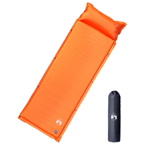 ZNTS Self Inflating Camping Mattress with Integrated Pillow Orange 4007129