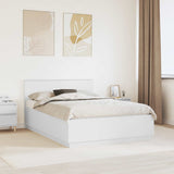 Bed Frame with Headboard White 160 x 200 cm Engineered Wood 3408145