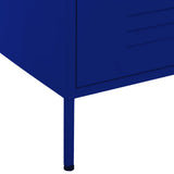 Chest of Drawers Navy Blue 80x35x101.5 cm Steel 336199
