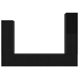 TV Cabinet Set 4 pcs Black Oak Engineered Wood 3332587