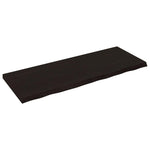 Bathroom Countertop Dark Brown 160x60x cm Treated Solid Wood 3156256