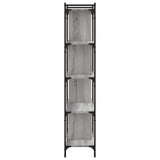 Bookcase 5-Tier Grey Sonoma 76x32x158 cm Engineered Wood 833943
