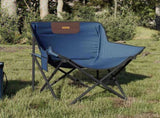 Camping Chairs with Pocket Foldable 2 pcs Blue 366547
