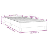 Box Spring Bed Frame Light Grey 90x200 cm Velvet 3120748