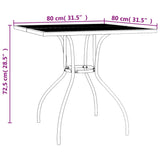 Garden Dining Set Anthracite Steel 3187966