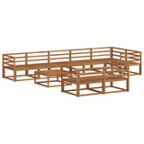 Outdoor Sofa Set 9 pcs Natural Solid Acacia Wood 3367772