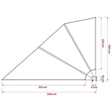 Collapsible Balcony Side Awning Cream 160x240 cm 41577