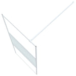 Walk-in Shower Wall White 80x195 cm Clear ESG Glass 152150