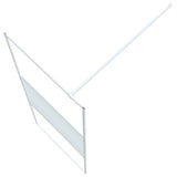 Walk-in Shower Wall White 80x195 cm Clear ESG Glass 152150
