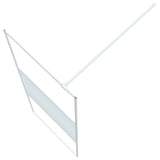 Walk-in Shower Wall White 80x195 cm Clear ESG Glass 152150
