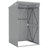 Wall-mounted Garden Shed Grey 118x100x178 cm Galvanised Steel 316218