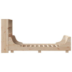 ZNTS Bookcase Bed without Mattress 100x200 cm Solid Wood 3323812