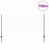 Welded Wire Fence 100 x 1.2 m PVC-Coated Steel Grey 3336936