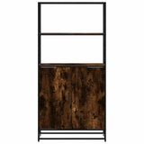 Highboard Smoked Oak 68x35x139 cm Engineered Wood and Metal 849051