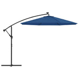 Cantilever Garden Parasol Azure Polyester fabric, Steel pole 47137