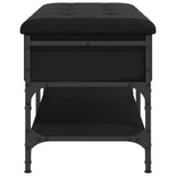 Shoe Bench Black 82x42x45 cm Engineered Wood 835192