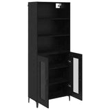 Highboard Black Oak 69.5 x 34 x 180 cm Engineered Wood 3416180