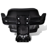 ZNTS Tractor Seat with Backrest Black 210202