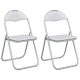 Folding Chair 2 pcs White and Grey 48 x 43.5 x 81 cm 42029044